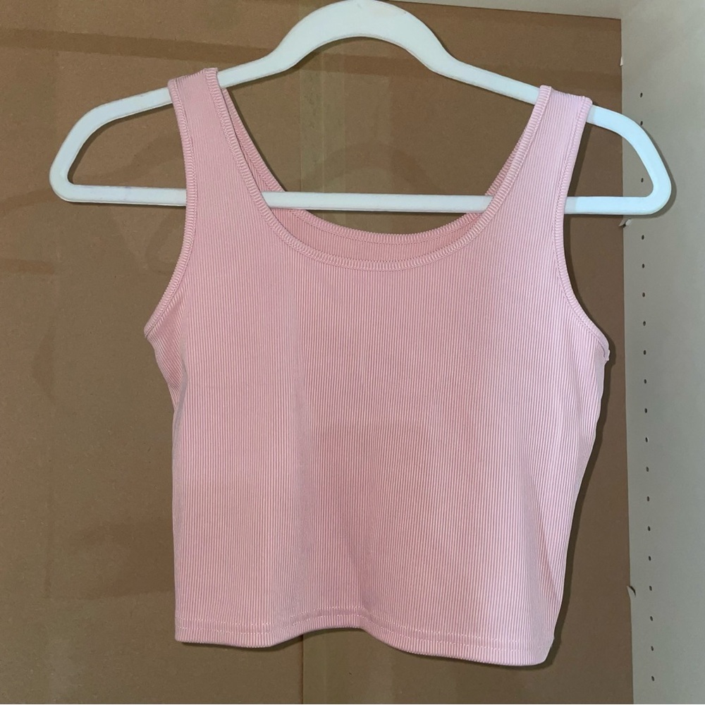 Set of 3 Ribbed Cropped Tank Tops Baby Pink, Baby Blue, and Black